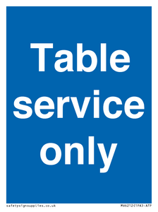 Table service only